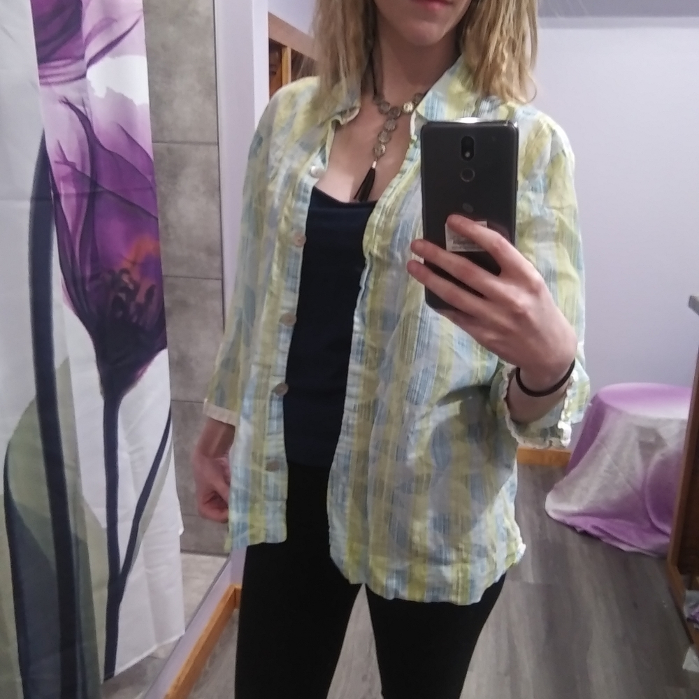 Comfy light cotton women's blouse